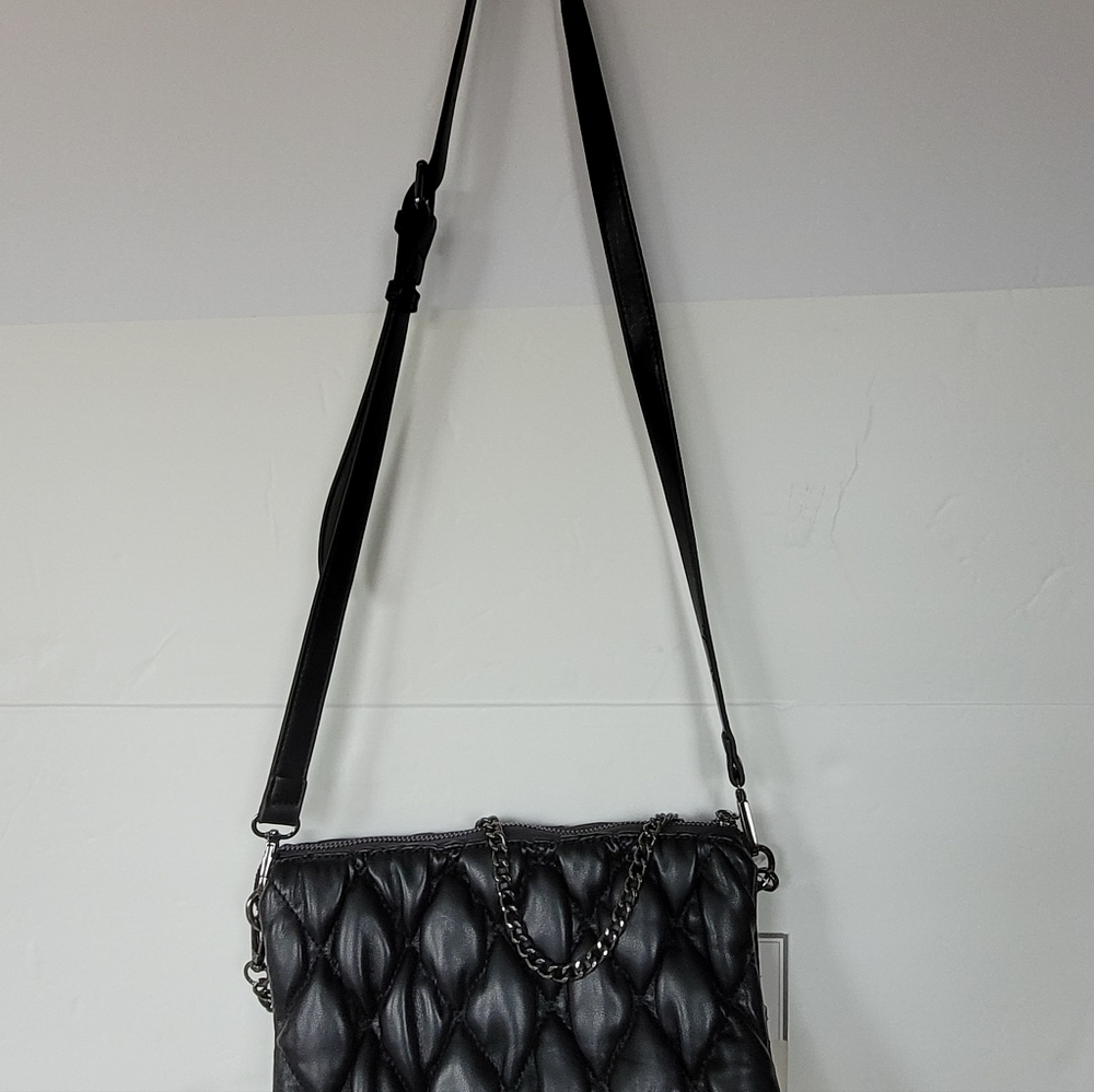JEN & CO Elegant Black Quilted Shoulder/Hand  Bag - Picture 5 of 15